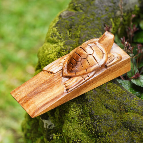 Baby Turtle Suar Wood Door Stopper from Bali, 'Baby Turtle' Baby Turtle Suar Wood Door Stopper from Bali, 'Baby Turtle'