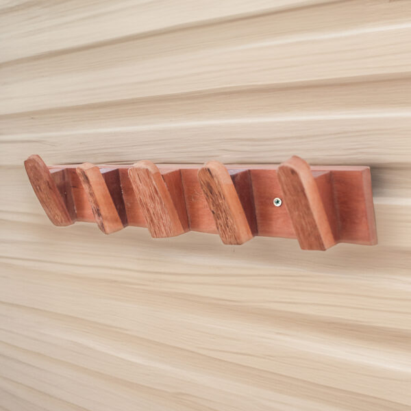 Hand-Carved Polished Longan Wood Coat Rack from Thailand, 'Homey Hands' Hand-Carved Polished Longan Wood Coat Rack from Thailand, 'Homey Hands'