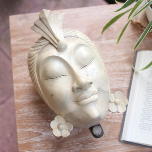 Hand Made Decorative Hibiscus Wood Box, 'Frangipani Accent' Hand Made Decorative Hibiscus Wood Box, 'Frangipani Accent'