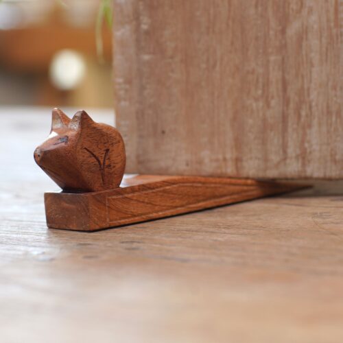 Hand Made Wood Door Stop with Piglet Motif, 'Polite Piglet' Hand Made Wood Door Stop with Piglet Motif, 'Polite Piglet'