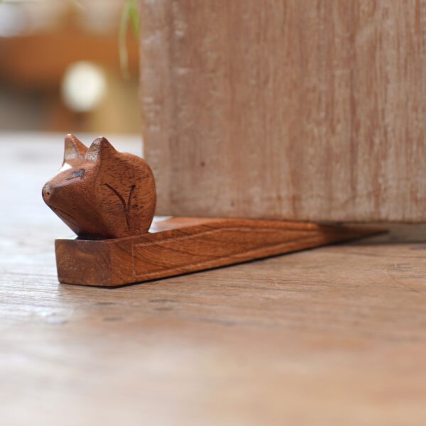 Hand Made Wood Door Stop with Piglet Motif, 'Polite Piglet' Hand Made Wood Door Stop with Piglet Motif, 'Polite Piglet'