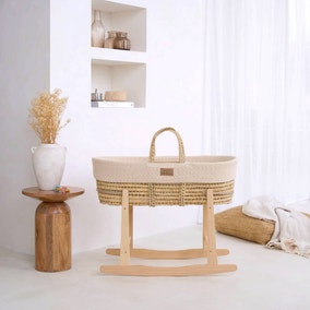 Clair De Lune Organic Moses Basket with Rocking Stand
