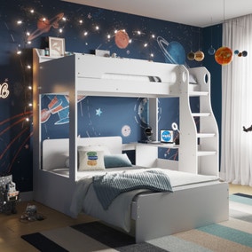 Cosmic L Shaped Triple Bunk Bed Frame Cosmic L Shaped Triple Bunk Bed Frame