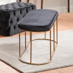 Nino 2 Seater Velvet Bench Nino 2 Seater Velvet Bench