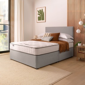 Silentnight Divan Bed With Fabric Paris Headboard and 800 Pocket Sprung Mattress Silentnight Divan Bed With Fabric Paris Headboard and 800 Pocket Sprung Mattress