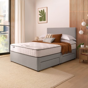 Silentnight Divan Bed With Fabric Paris Headboard and 800 Pocket Sprung Mattress Silentnight Divan Bed With Fabric Paris Headboard and 800 Pocket Sprung Mattress