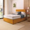 Silentnight Divan Bed With Velvet Paris Headboard and 800 Pocket Sprung Mattress