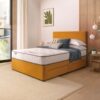 Silentnight Divan Bed With Velvet Paris Headboard and 800 Pocket Sprung Mattress