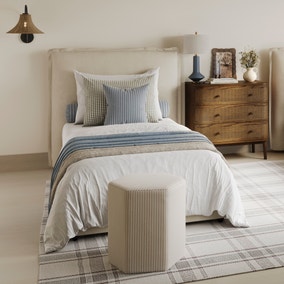 Sunday Pillow Back Bed Frame, Linen Sunday Pillow Back Bed Frame, Linen